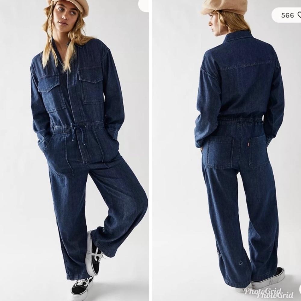 Levi’s x Free People Oversized Cotton Denim Jumpsuit Small